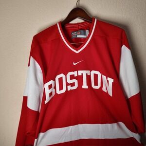 Nike Bauer Boston University BU Terriers Red College Hockey Jersey Men's M